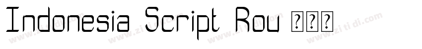 Indonesia Script Rou字体转换